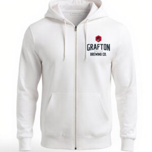 GRAFTON HERITAGE BREWING CO. ZIP UP HOODIE BACK LOGO