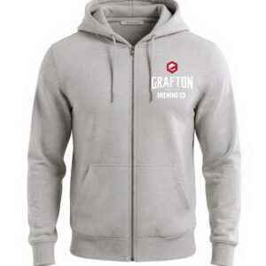 GRAFTON HERITAGE BREWING CO. ZIP UP HOODIE BACK LOGO